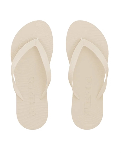 Slim Wide Strap Flip Flops - Eggnog - Sleepers 